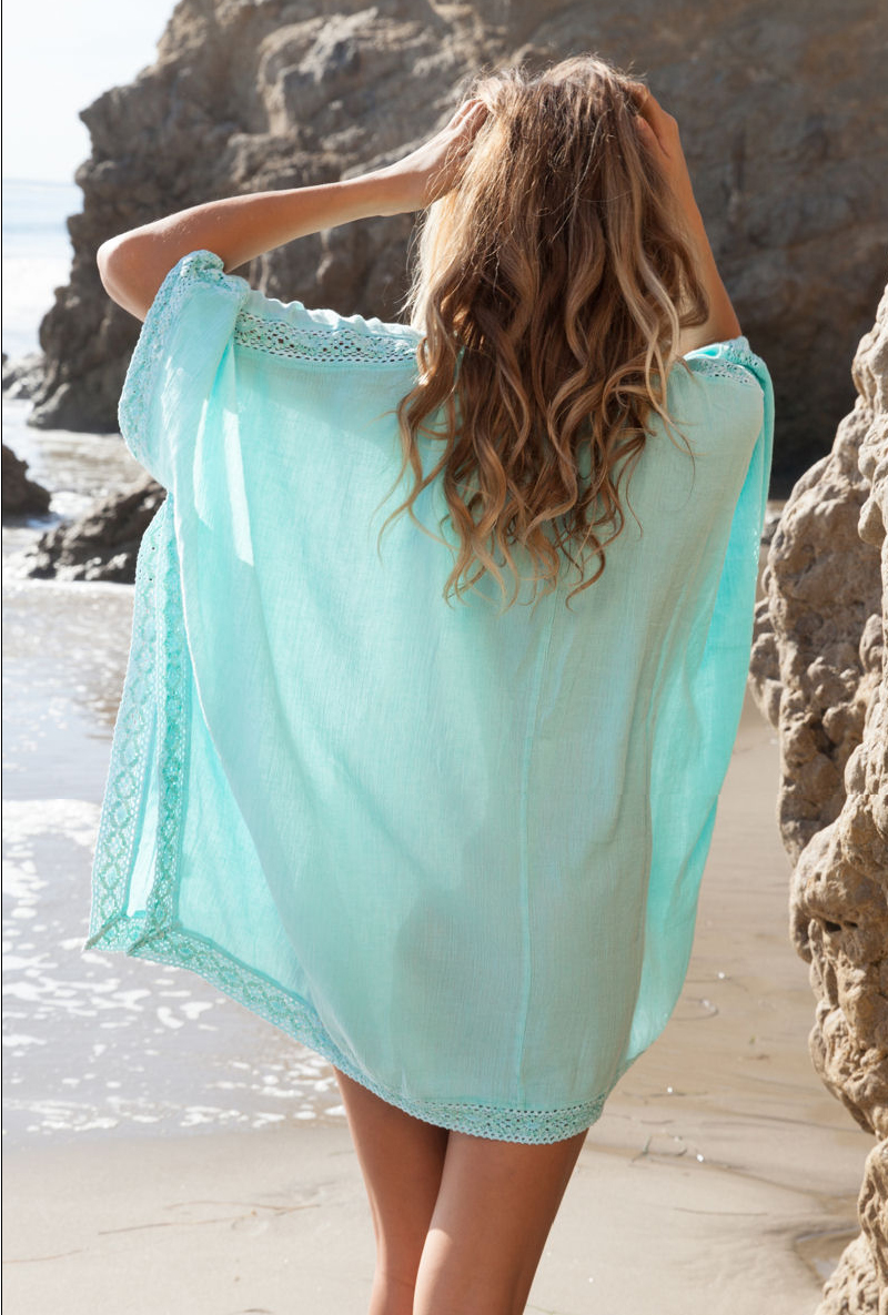 F4399   2015 Fashion V-neck Bikini Beach Dress